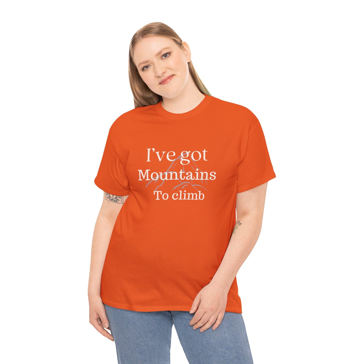 I've Got Mountains To Climb Unisex Heavy Cotton Tee