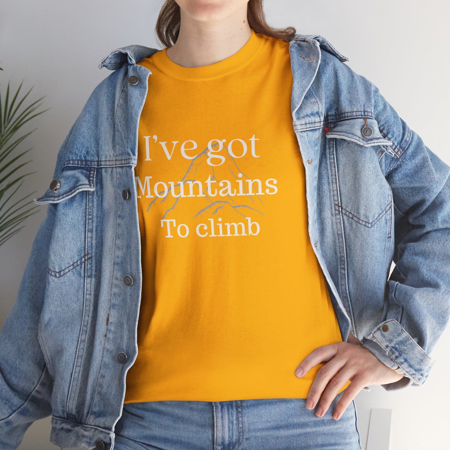 I've Got Mountains To Climb Unisex Heavy Cotton Tee