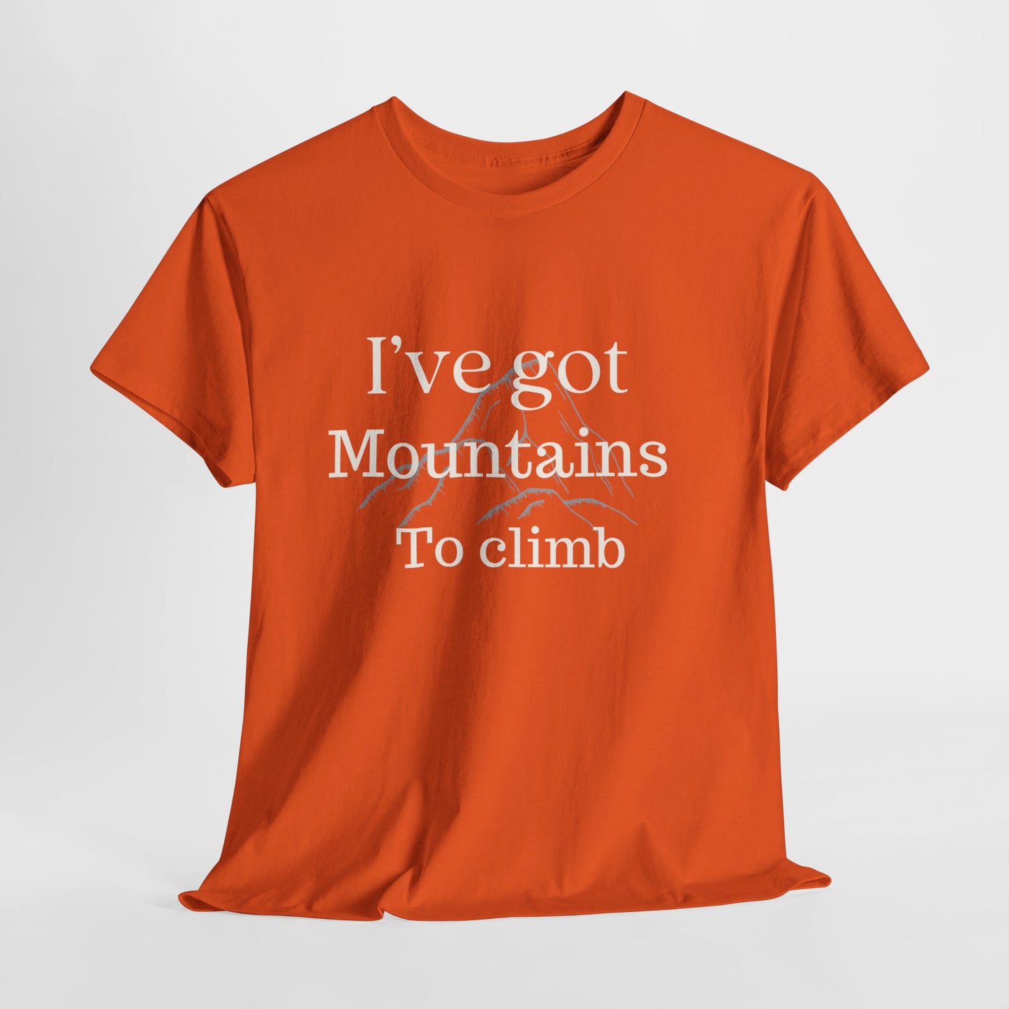 I've Got Mountains To Climb Unisex Heavy Cotton Tee