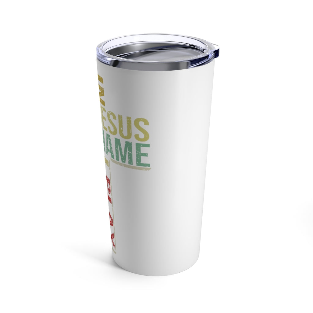 In Jesus Name I Play Keyboard Tumbler 20oz