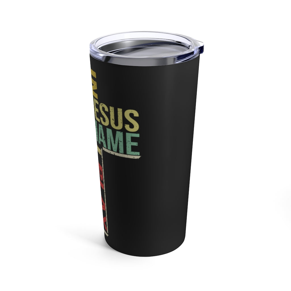 In Jesus Name I Play Keyboard Tumbler 20oz