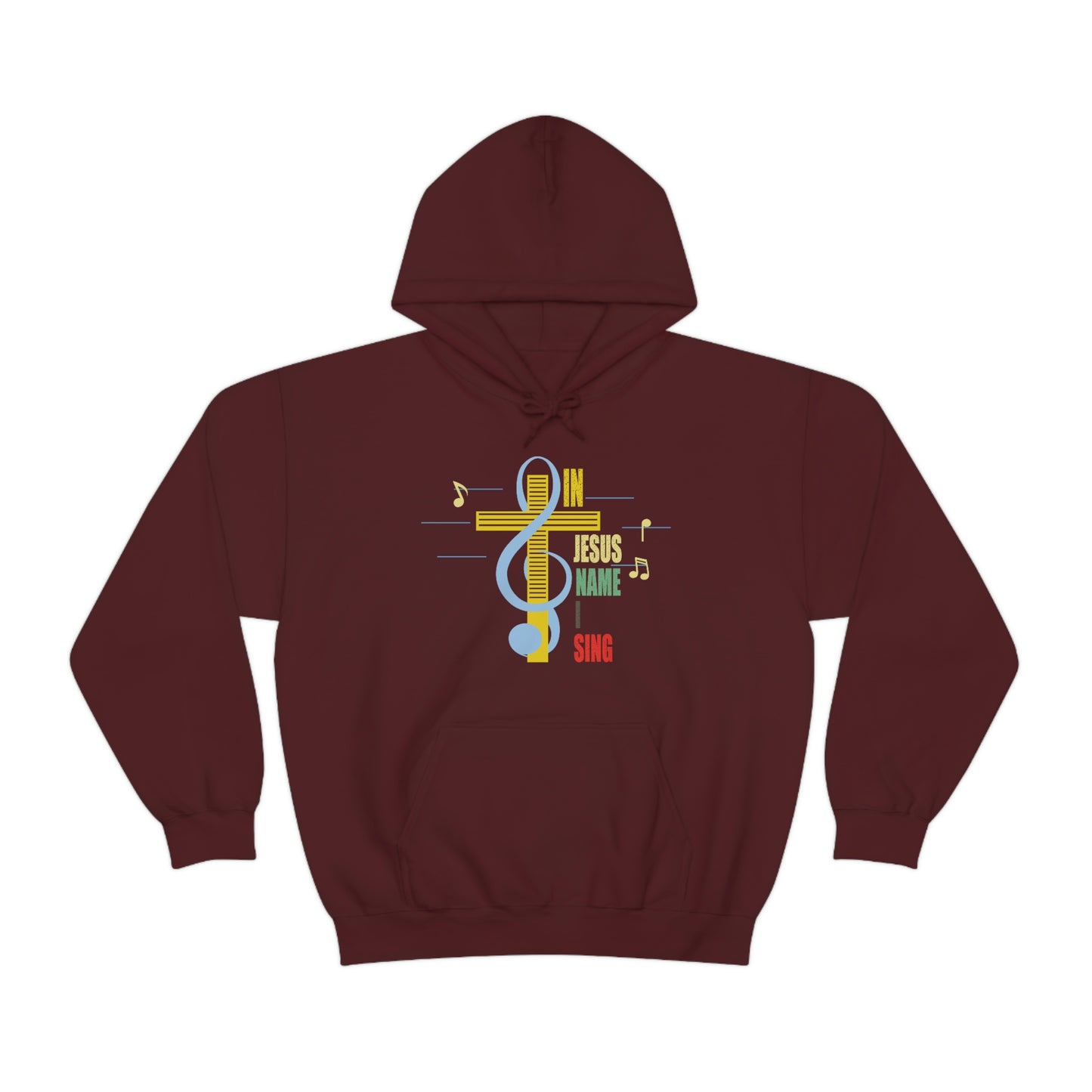 In Jesus Name I Sing Unisex Heavy Blend™ Hooded Sweatshirt