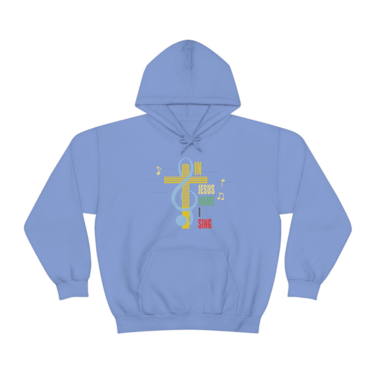 In Jesus Name I Sing Unisex Heavy Blend™ Hooded Sweatshirt