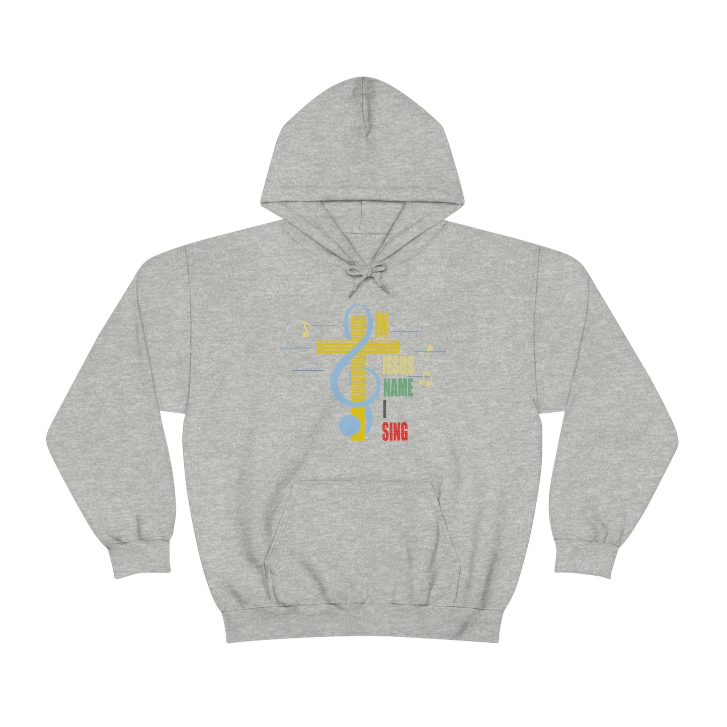 In Jesus Name I Sing Unisex Heavy Blend™ Hooded Sweatshirt