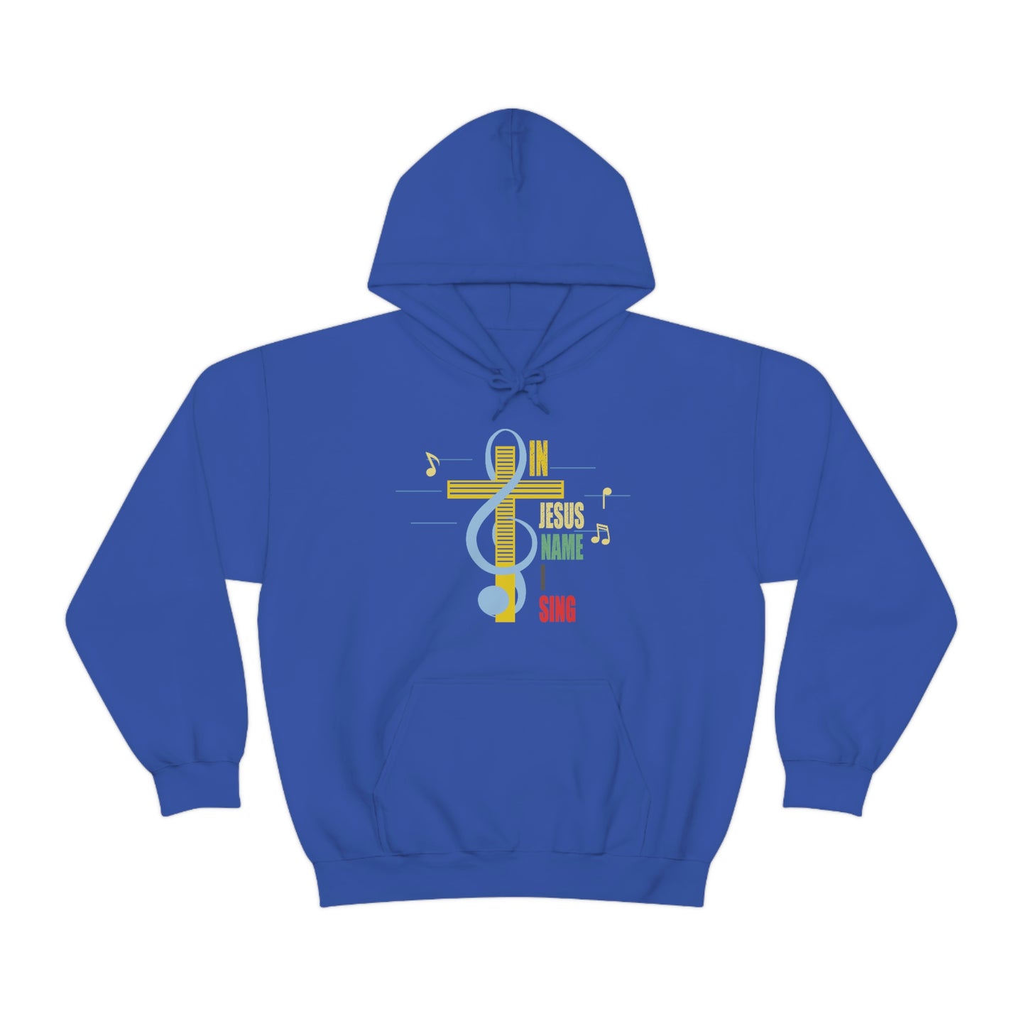 In Jesus Name I Sing Unisex Heavy Blend™ Hooded Sweatshirt